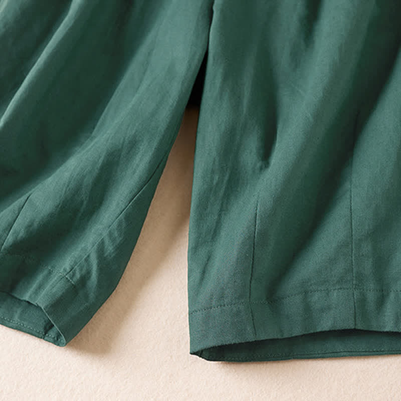 Buddha Stones Summer Casual Minimalist Solid Bermuda Shorts Women's Shorts With Pockets - image 21