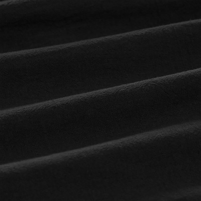 Buddha Stones Minimal Contrast Trim Pattern Cotton Linen Women's Elastic Waist Pants With Pockets - image 10