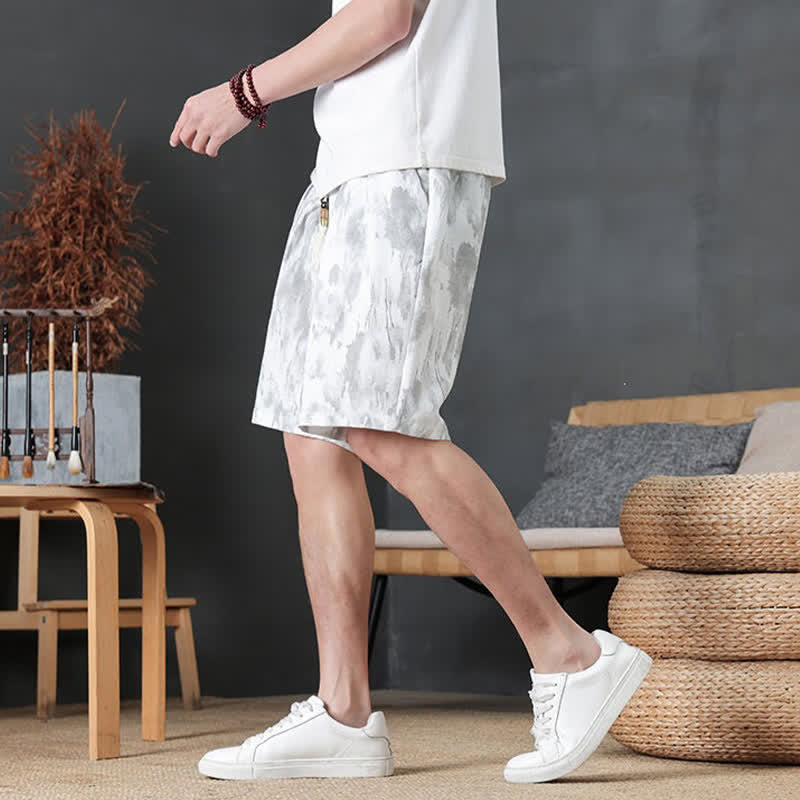 Buddha Stones Summer Casual Minimalist Drawstring Solid Men's Shorts With Pocket - image 28