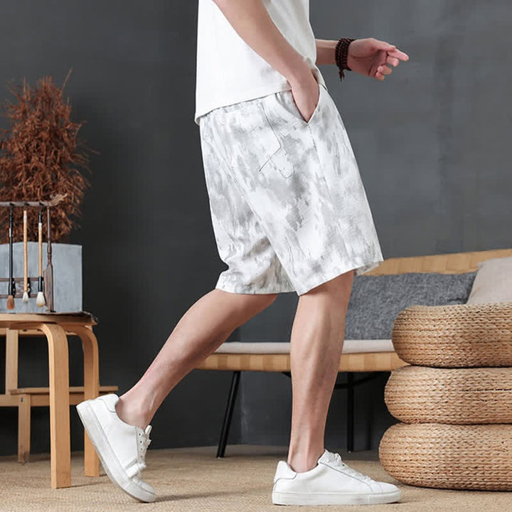 Buddha Stones Summer Casual Minimalist Drawstring Solid Men's Shorts With Pocket - image 27