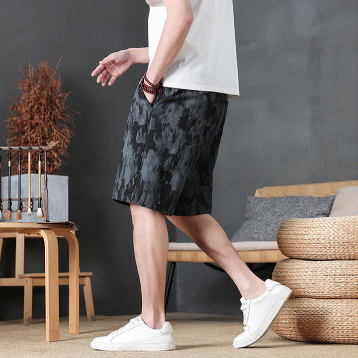 Buddha Stones Summer Casual Minimalist Drawstring Solid Men's Shorts With Pocket - image 22