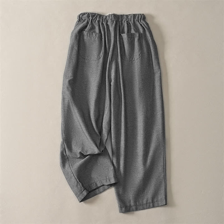 Buddha Stones Summer Casual Minimalist Drawstring Solid Cropped Pants Women's Harem Pants With Pocket - image 8