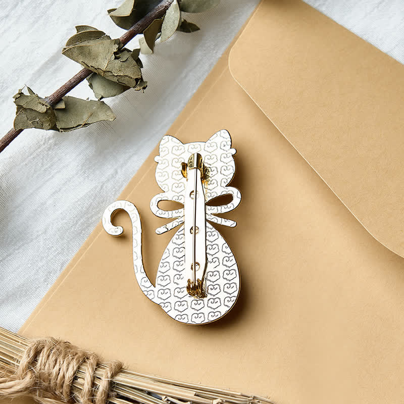 Buddha Stones Pearl Velvet Cat Bow Transformation French Vintage Hair Stick - image 4