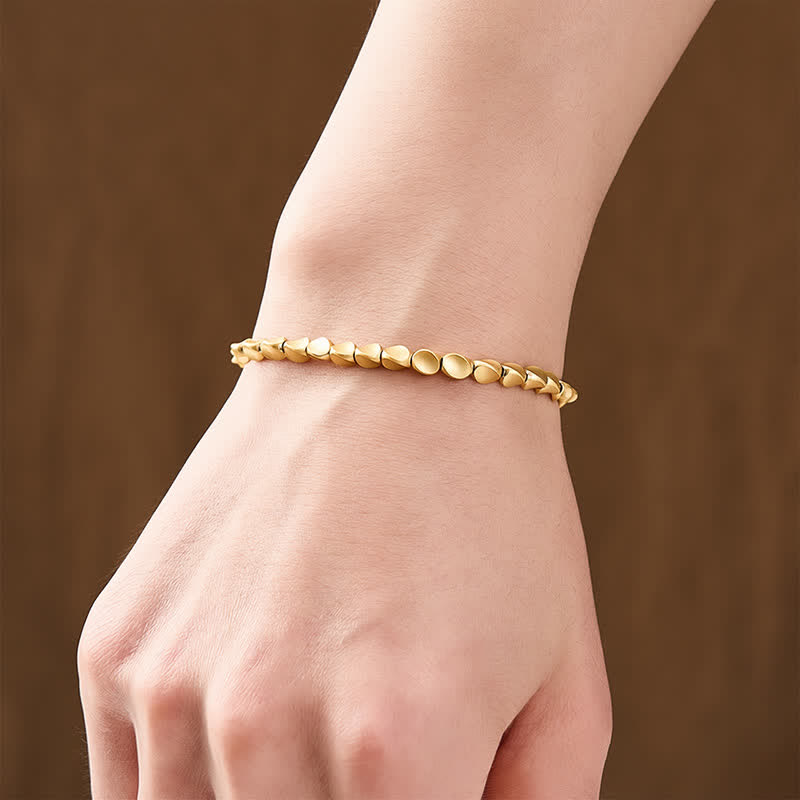Buddha Stones Copper Irregular-shaped Bead Balance String Bracelet - image 4
