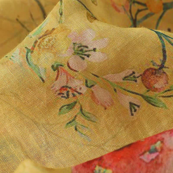 Buddha Stones Summer Vintage Tang Style Frog Button Red Floral Tank Top Women's Sleeveless Shirts - image 9