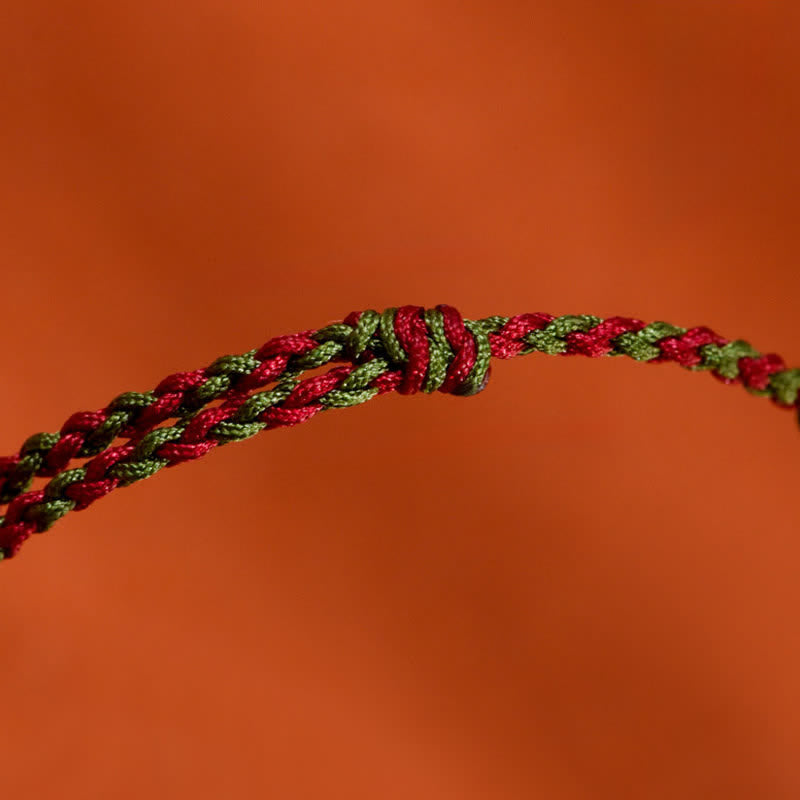 Buddha Stones 999 Gold Braided Colorful Red Green String Koi Fish Luck Bracelet Anklet - image 20