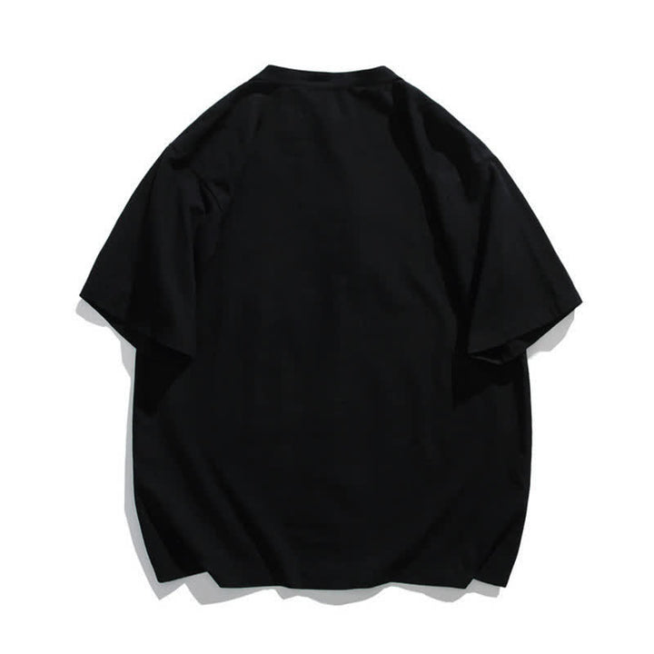 Buddha Stones Summer Tang Style Mandarin Collar Frog Button Leaf Embroidery Men's Short Sleeve Shirts - image 1