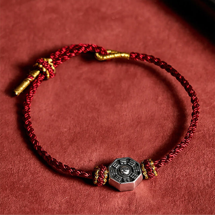 Buddha Stones Hand-Woven Red String Bagua Protection Adjustable Bracelet - image 2