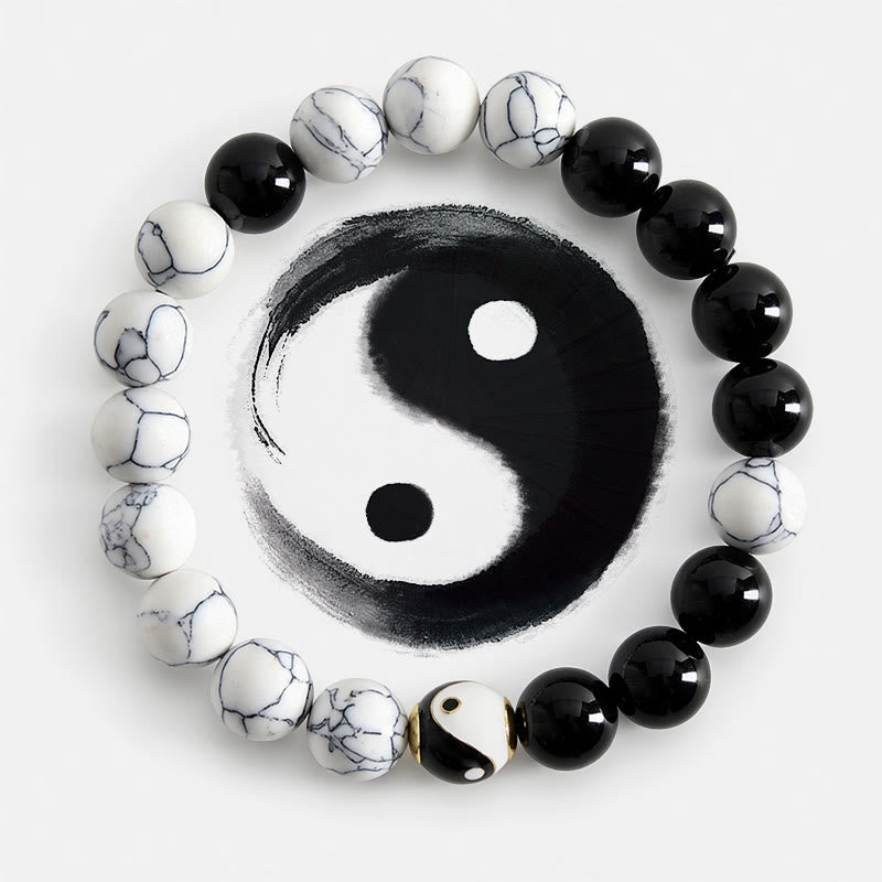 Buddha Stones Copper Yin Yang Balance Tibetan Round Bracelet - Yin Yang(Balance ♥ Harmony) - image 0