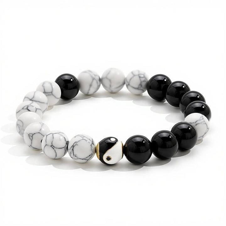 Buddha Stones Copper Yin Yang Balance Tibetan Round Bracelet - image 4