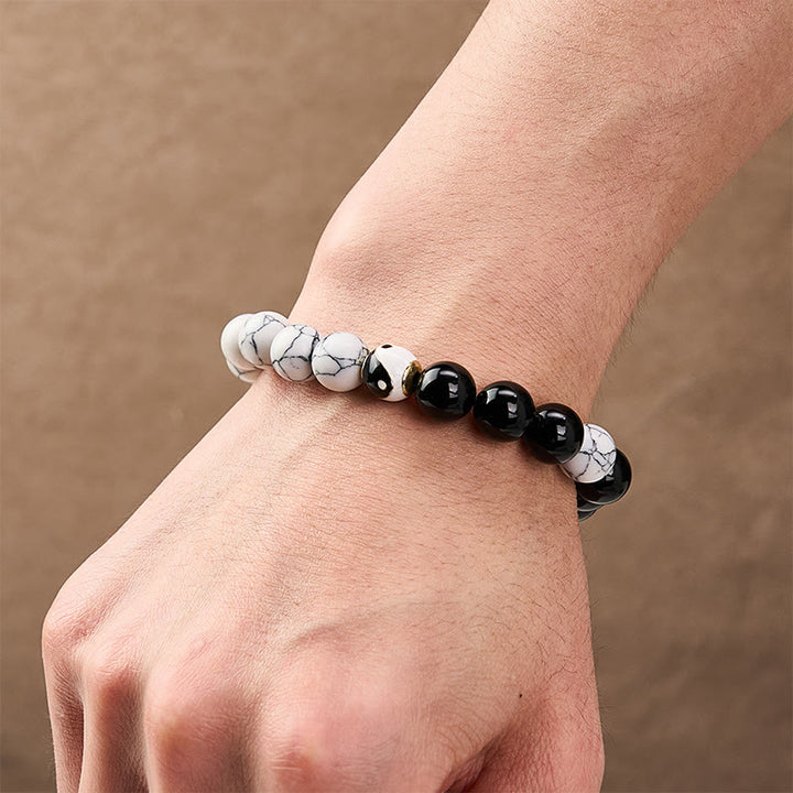 Buddha Stones Copper Yin Yang Balance Tibetan Round Bracelet - image 11