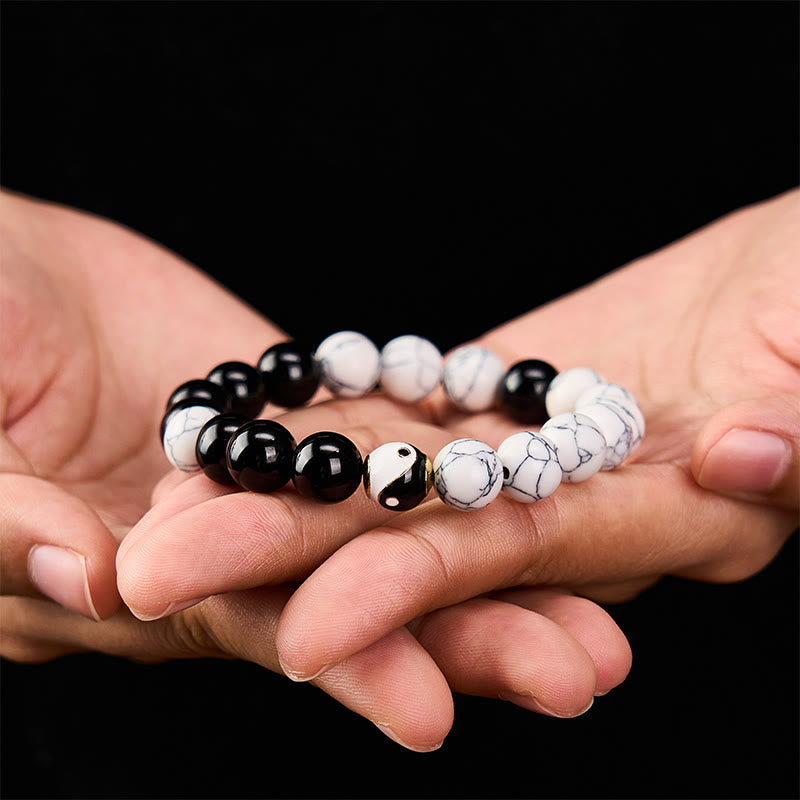 Buddha Stones Copper Yin Yang Balance Tibetan Round Bracelet - image 10