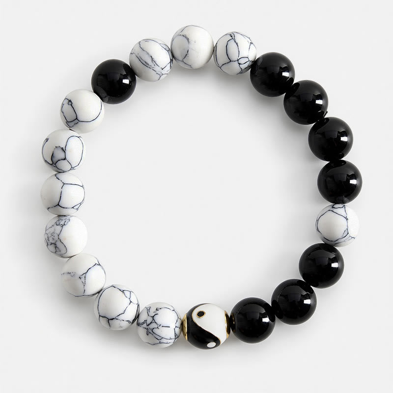 Buddha Stones Copper Yin Yang Balance Tibetan Round Bracelet - image 1