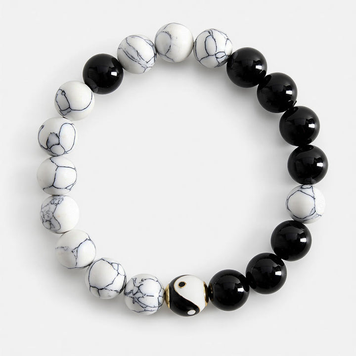 Buddha Stones Copper Yin Yang Balance Tibetan Round Bracelet - image 1