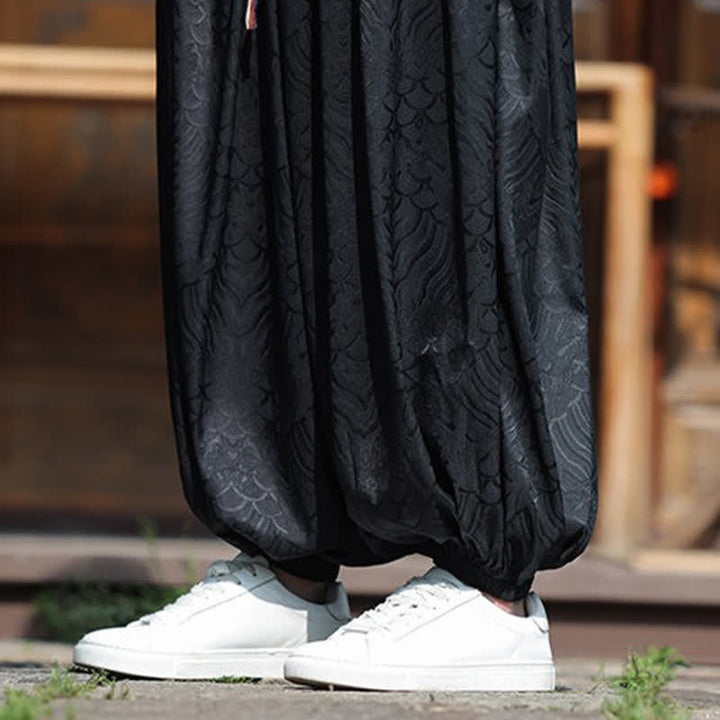 Buddha Stones Summer Casual Boho Abstract Ankle Pants Men's Harem Pants - image 20
