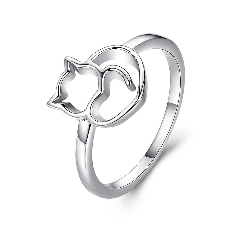 Buddha Stones Copper Minimalist Cat Grounding Ring - image 3