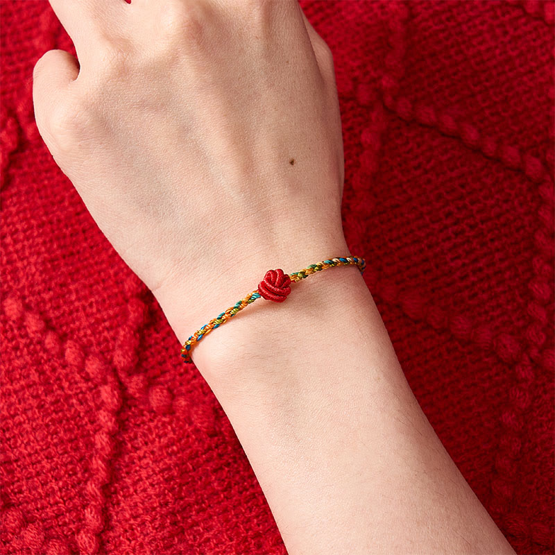 Buddha Stones Hand-Woven Colorful Red String Protection Bracelet - image 5