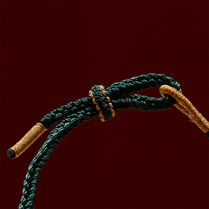 Buddha Stones Hand-Woven Red String Peach Blossom Sunflower Luck Bracelet - image 9