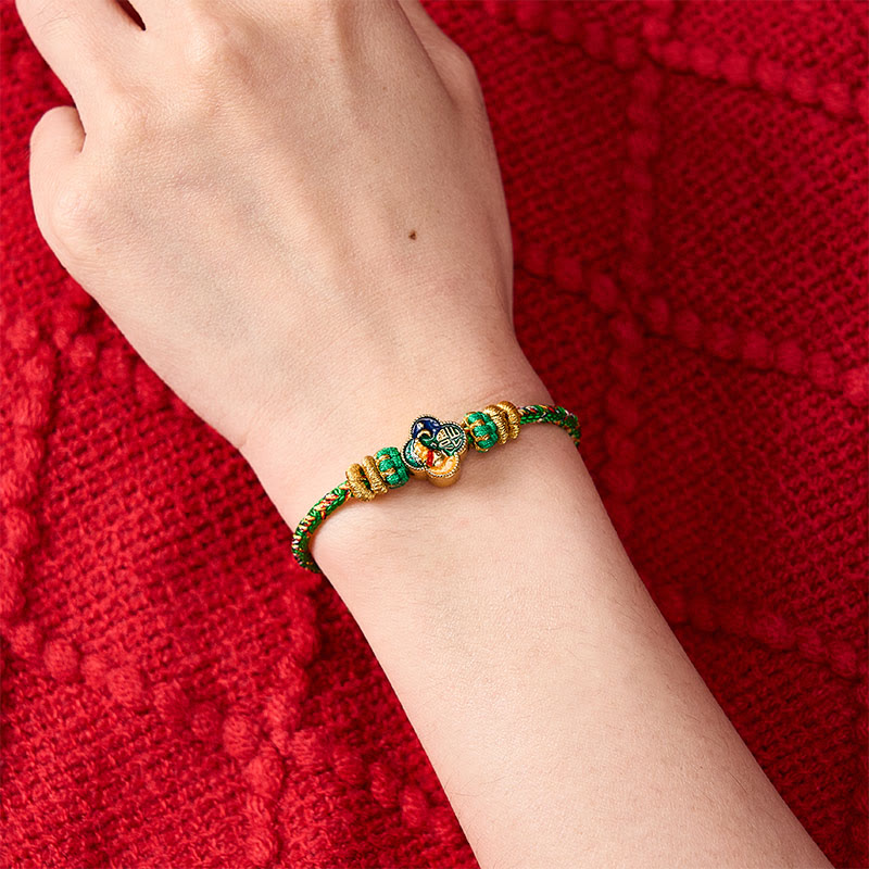 Buddha Stones Hand-Woven Koi Fish Fu Character Success Rope Bracelet - image 4