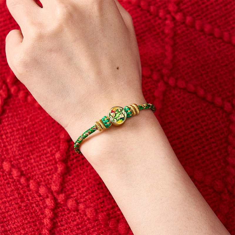 Buddha Stones Hand-Woven String Double Koi Fish Protection Rope Bracelet - image 4