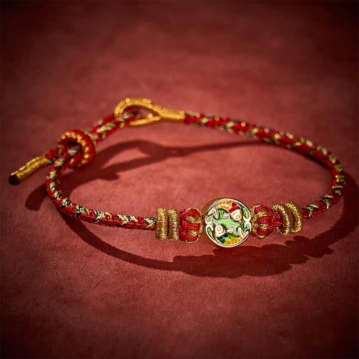 Buddha Stones Hand-Woven String Double Koi Fish Protection Rope Bracelet - image 14