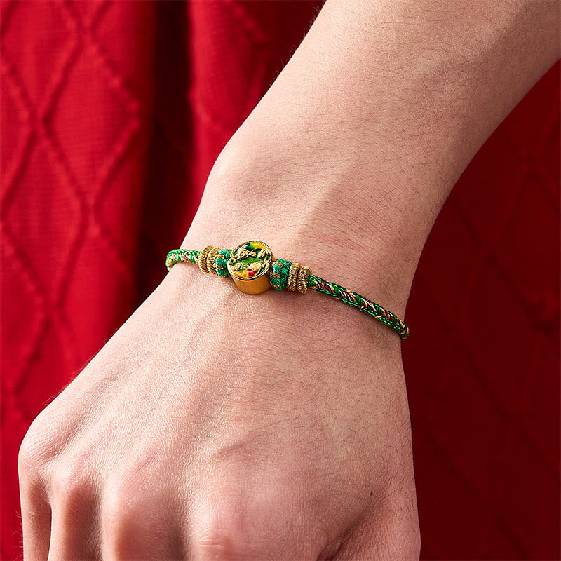 Buddha Stones Hand-Woven String Double Koi Fish Protection Rope Bracelet - image 10