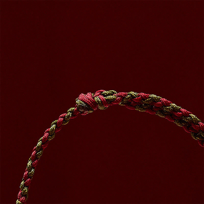 Buddha Stones Braided Colorful Red Green String Koi Fish Luck Bracelet Anklet - image 11