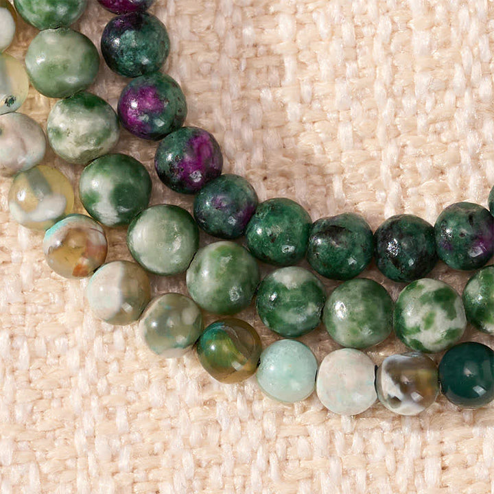 Buddha Stones 3pcs "Purify Your Everyday Aura" Fire Agate Balance Bracelet Includes Gift Message Card - image 4