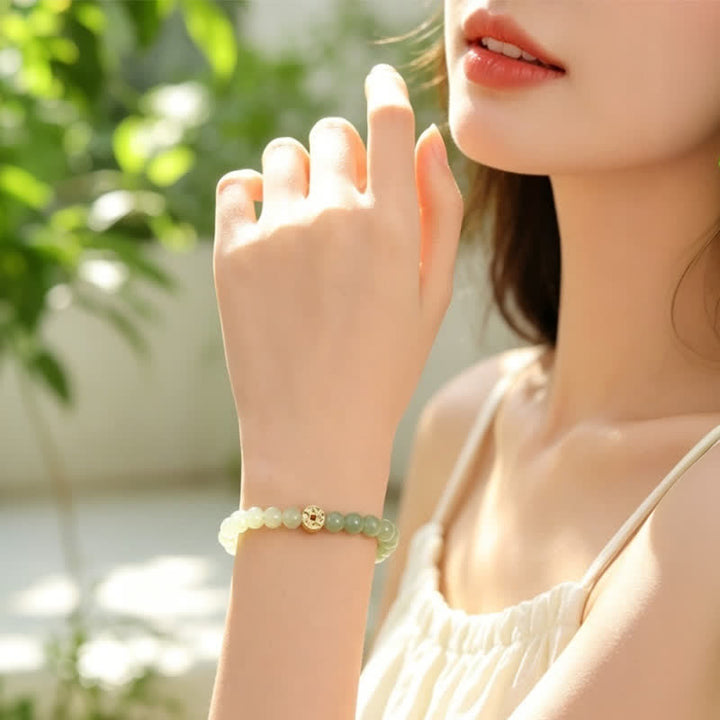 Buddha Stones Tiger Eye Natural Stone Fu Character Copper Coins Happiness Bracelet - image 18