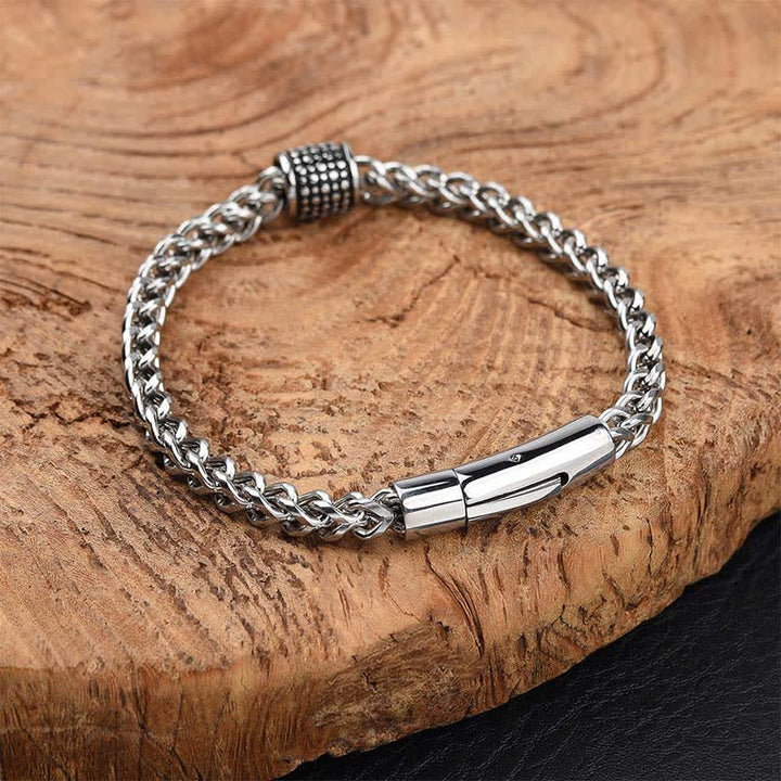 Buddha Stones Titanium Steel Braided Chain Strengthen Bracelet - image 1