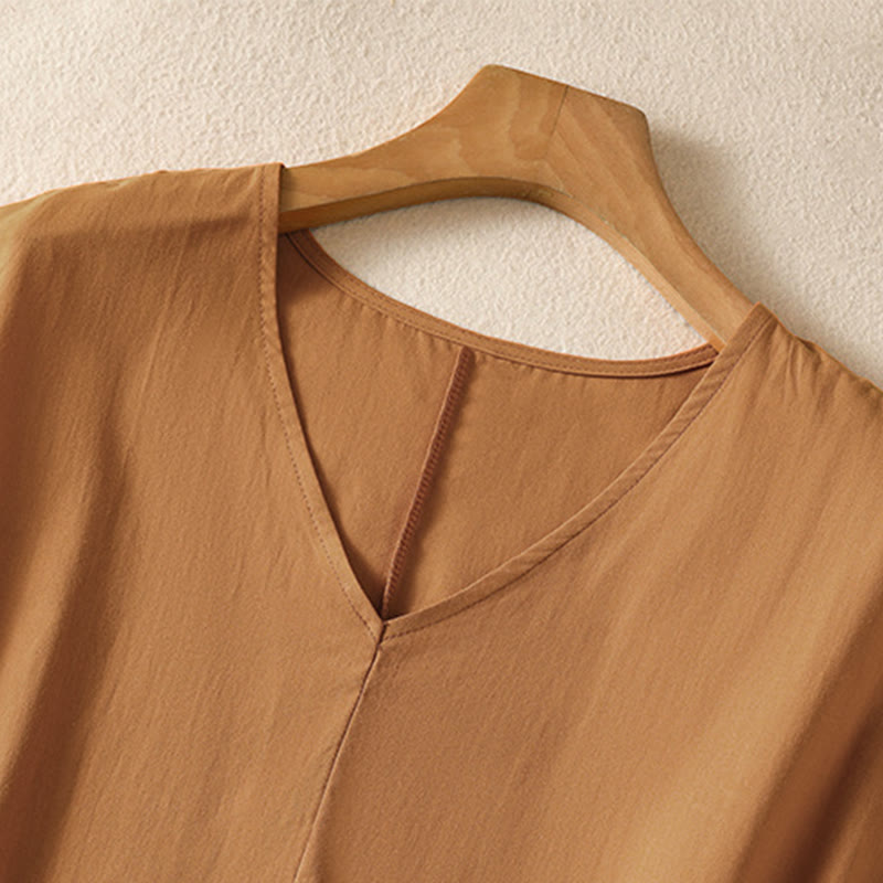 Buddha Stones Summer Elegant Minimalist Solid Women's Summer Sleeveless Dress With Pocket - image 12