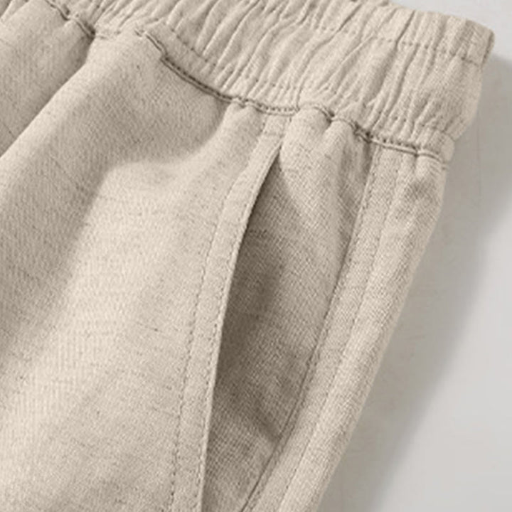 Buddha Stones Summer Casual Minimalist Drawstring Solid Men's Shorts With Pocket - image 6