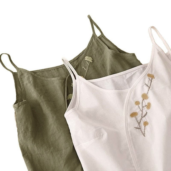 Buddha Stones Ethnic Embroidery Asymmetrical Design Women's Sleeveless Vest - image 12