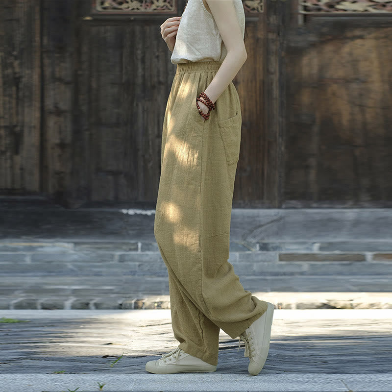 Buddha Stones Pants Harem Trousers Loose Zen Yoga Tai Chi Women's Pants - image 11