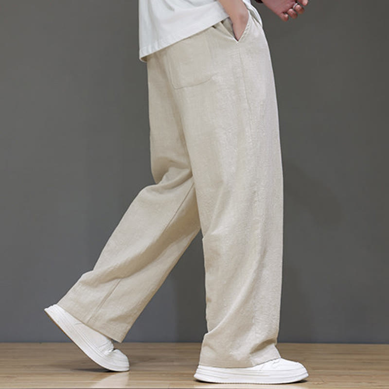 Buddha Stones Summer Men's Straight Leg Pants With Pockets - image 14