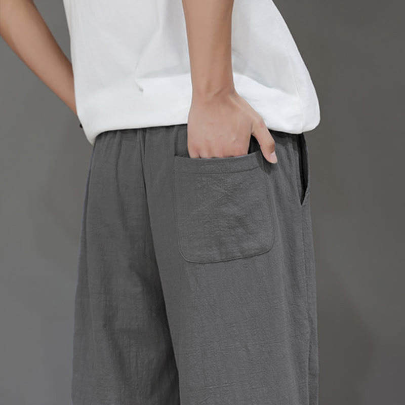Buddha Stones Summer Men's Straight Leg Pants With Pockets - image 29
