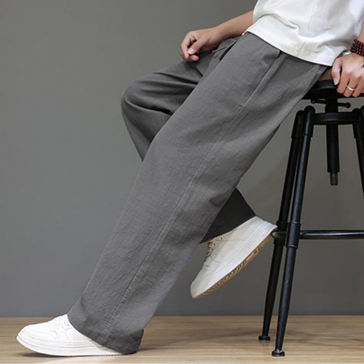 Buddha Stones Summer Men's Straight Leg Pants With Pockets - image 26
