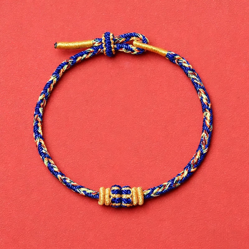 Buddha Stones Hand-Woven String Om Mani Padme Hum Peace Bracelet - Blue - No Accessory - image 20