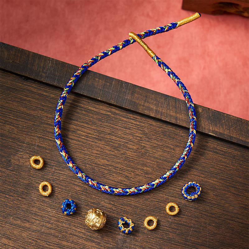 Buddha Stones Hand-Woven String Om Mani Padme Hum Peace Bracelet - image 4