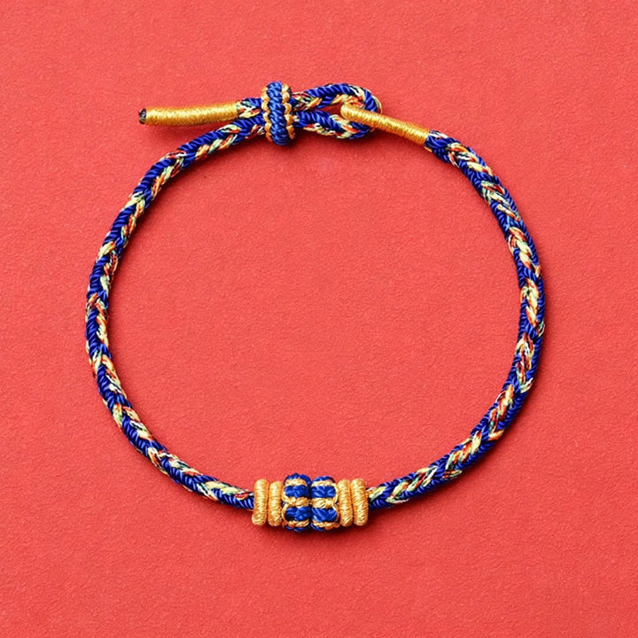 Buddha Stones Koi Fish Luck Hand-Woven String Bracelet - Blue Without Accessory - image 10