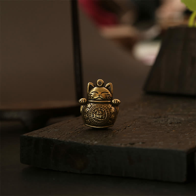 Buddha Stones Brass Lucky Cat Chinese Coin Wealth Keychains - image 18