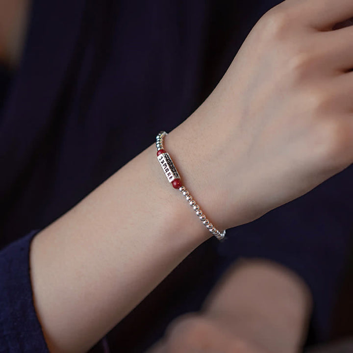 Buddha Stones Cinnabar Om Mani Padme Hum Wisdom Anklet Bracelet - image 4