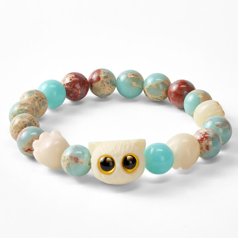 Buddha Stones Shoushan Stone Hand-Carved Cat Purity Relief Bead Bracelet - image 15