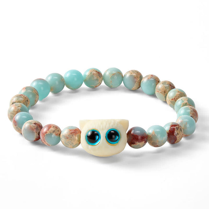 Buddha Stones Shoushan Stone Ivory Fruit Cat Prosperity Bracelet - image 6