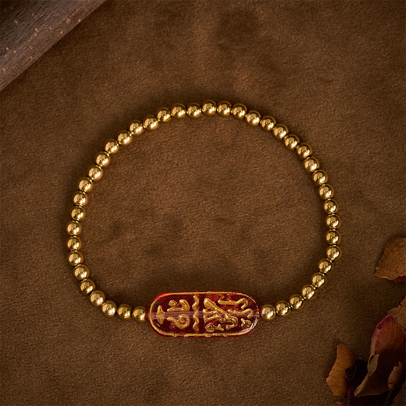 Buddha Stones Titanium Steel Liuli Om Mani Padme Hum Stimulation Bracelet - image 9
