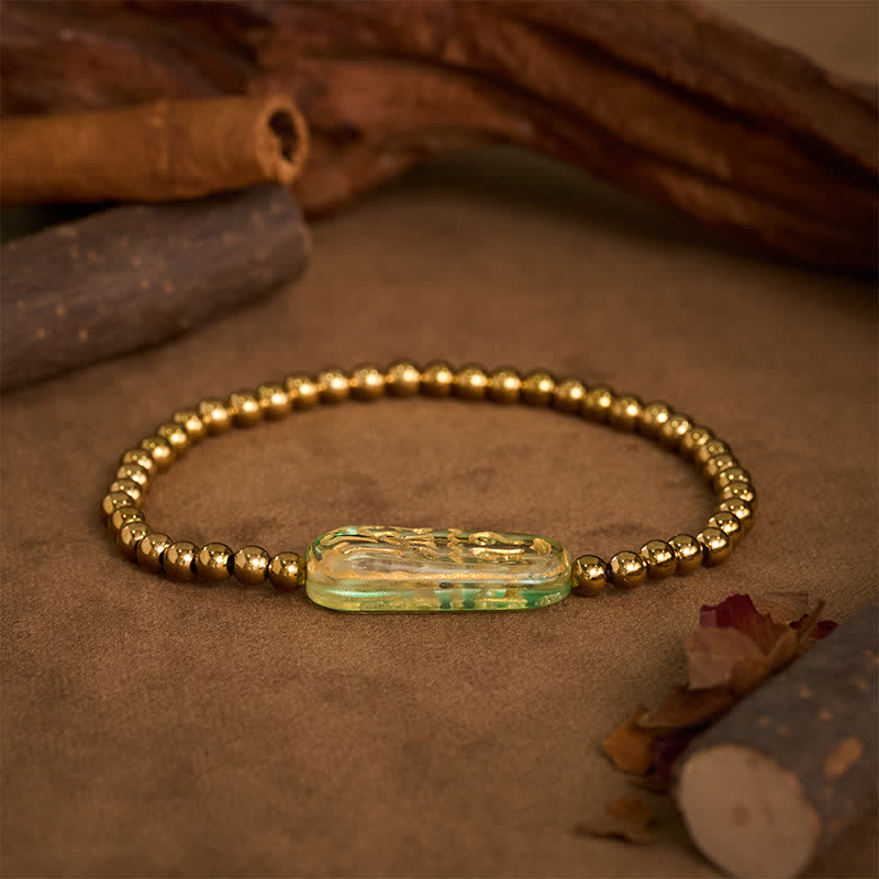 Buddha Stones Titanium Steel Liuli Om Mani Padme Hum Stimulation Bracelet - image 14