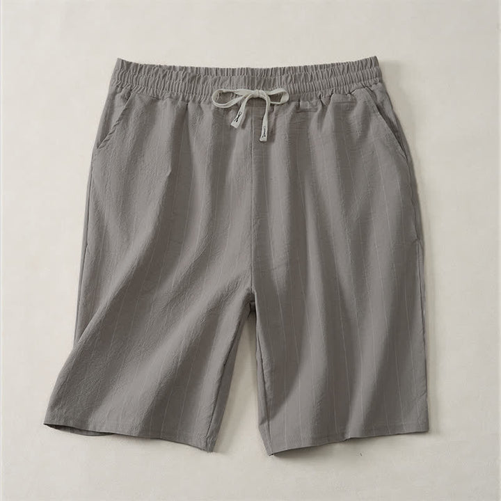 Buddha Stones Summer Casual Drawstring Striped Men's Shorts With Pockets - DarkGray - US/UK/AU44, EU54 (3XL) - image 14