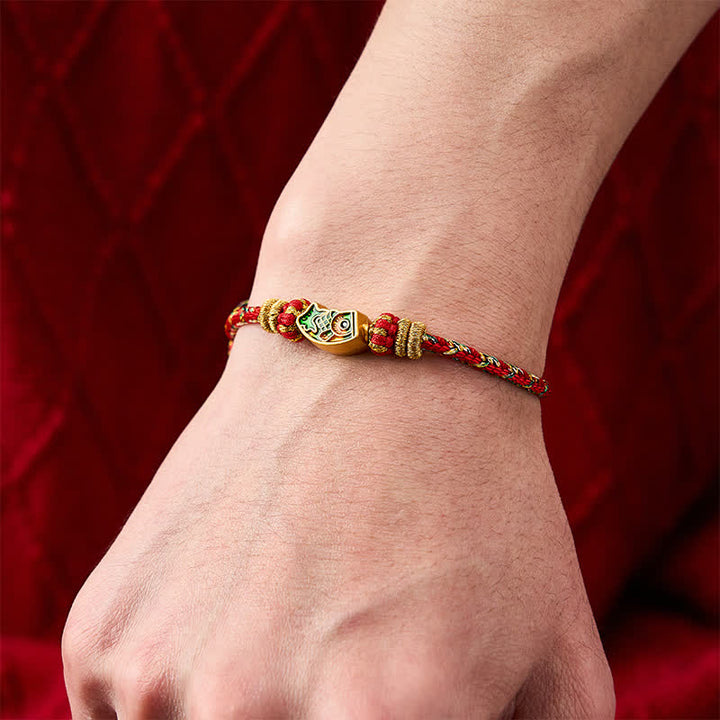 Buddha Stones Hand-Woven String Koi Fish Strength Rope Bracelet - image 14
