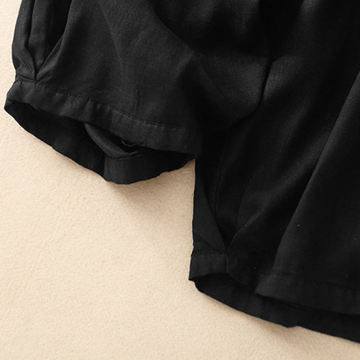 Buddha Stones Summer Elastic Waist Women's Capri Cropped Harem Pants With Pockets - image 15
