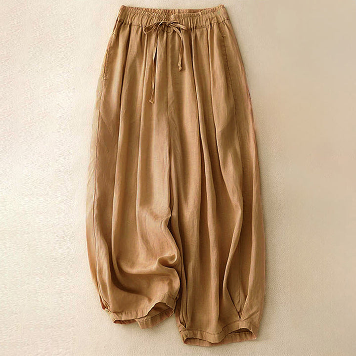 Buddha Stones Summer Elastic Waist Women's Capri Cropped Harem Pants With Pockets - Peru - US8-10，UK/AU12-14，EU40-42 (2XL) - image 22